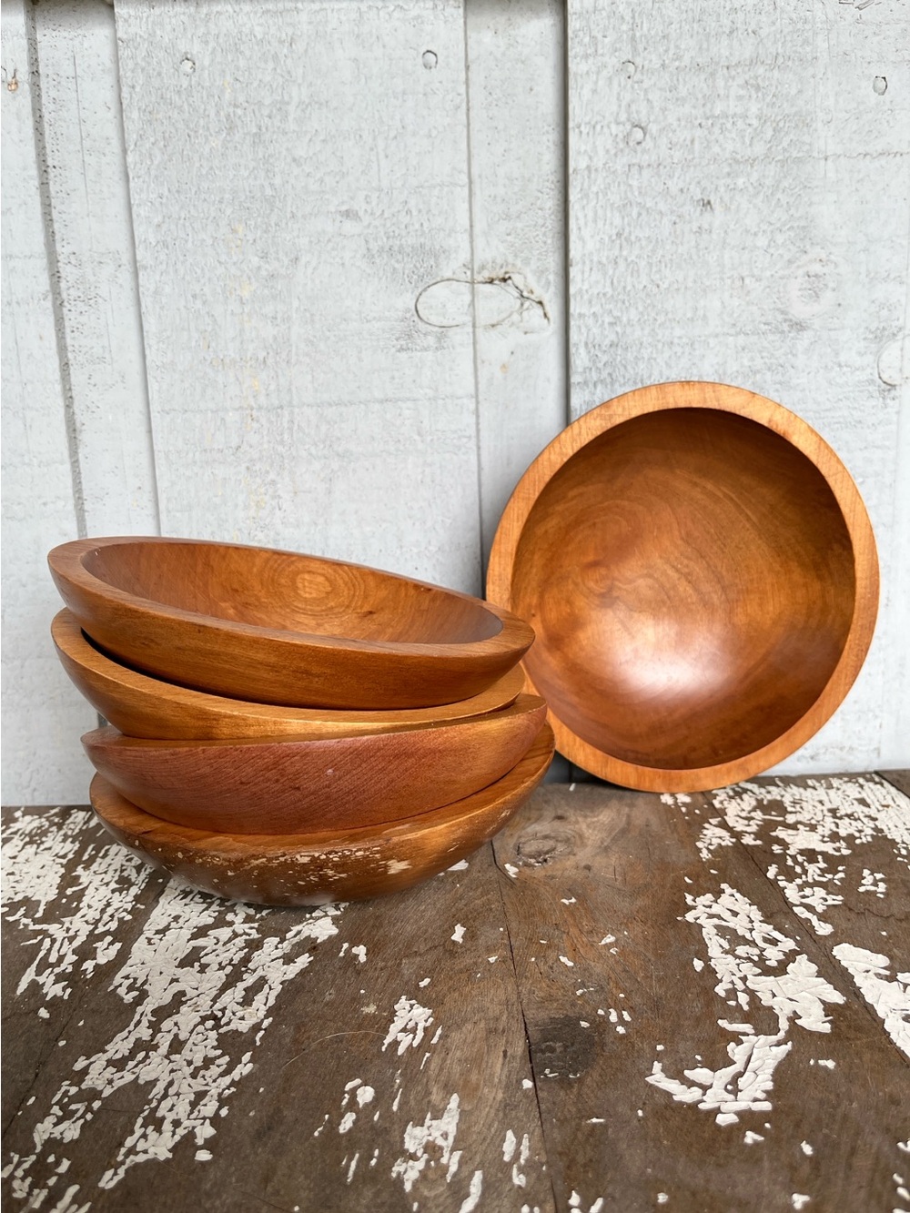 5 Baribocraft Wood Serving Bowls